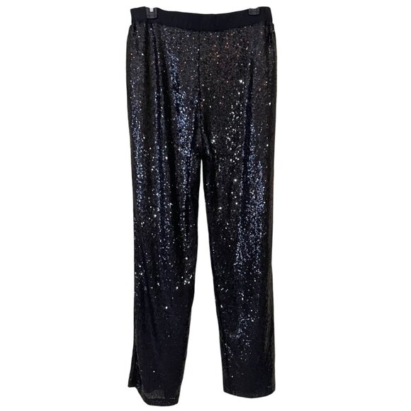 Joan Boyce Black Sequin Pants Size Medium - Picture 2 of 16